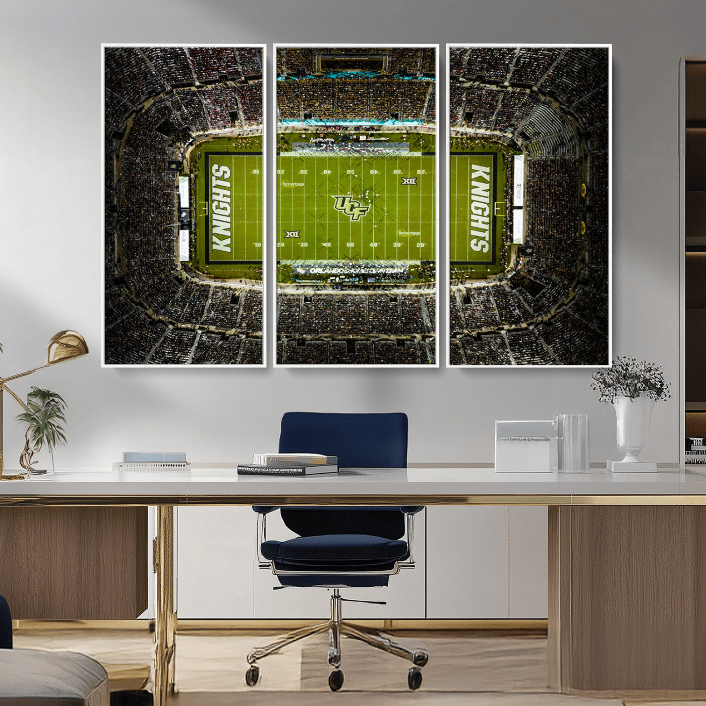 MGV-FC-48X32-3P - UCF Knights Football Team Print - Orlando FBC Mortgage Stadium Wall Art, UCF Knights Canvas Print