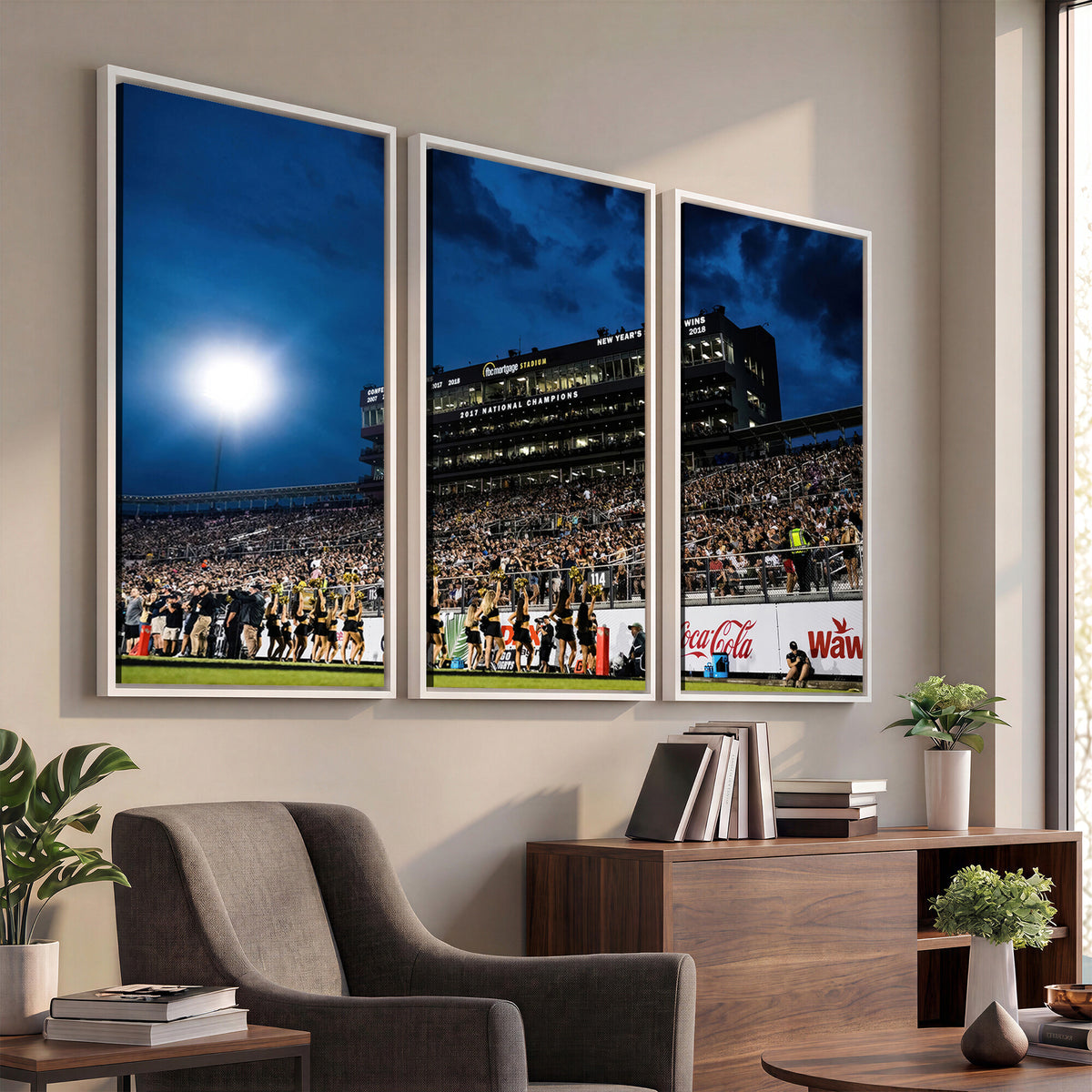 40217-MGV-CV-36X24 - UCF Knights Football Team Print - Orlando FBC Mortgage Stadium Wall Art Canvas Print