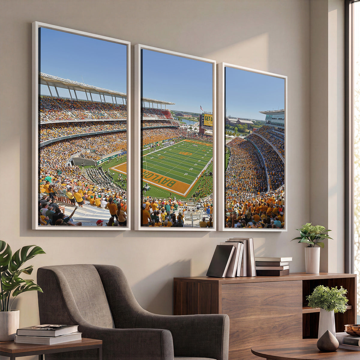 49912-MGV-CV-36X24 - Baylor University Bears Football Team Print - Waco McLane Stadium Wall Art Canvas Print