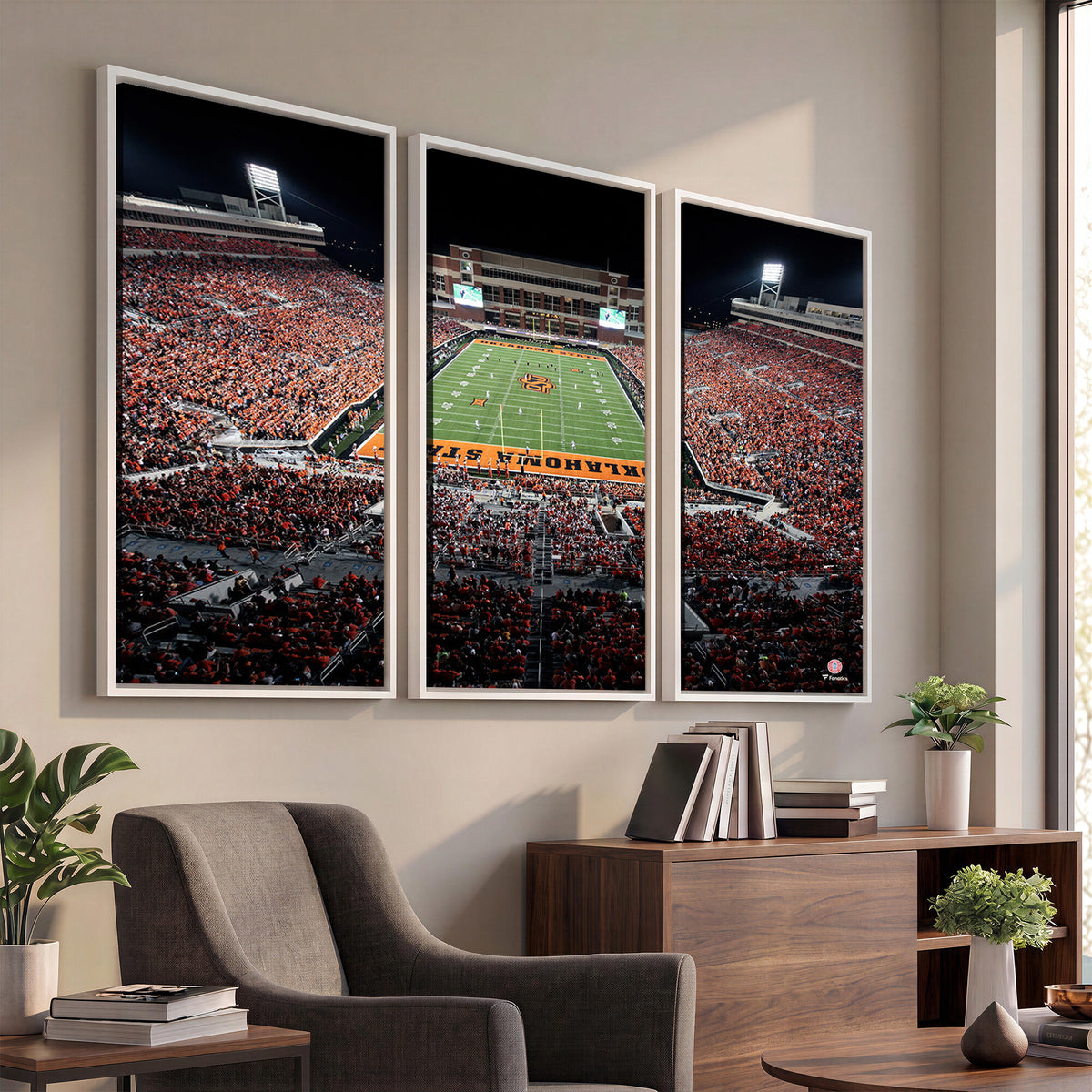 81675-MGV-CV-36X24 - Boone Pickens Stadium Wall Art Oklahoma State Cowboys Print