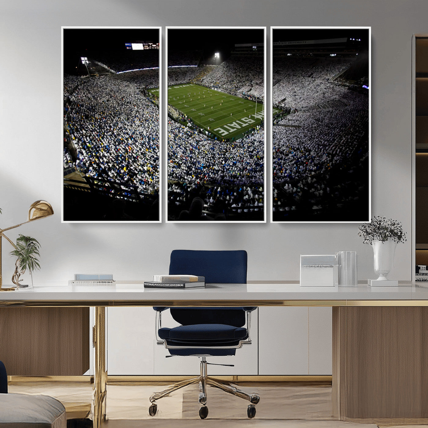 MGV-FC-48X32-3P - Penn State Football Stadium Wall Art - Beaver Stadium Canvas Print