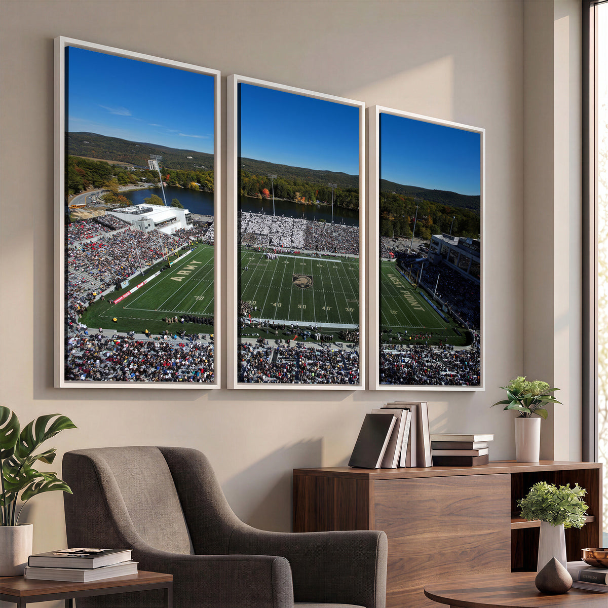52056-MGV-CV-36X24 - Army Black Knights Football Team Print - West Point Michie Stadium Wall Art Canvas Print