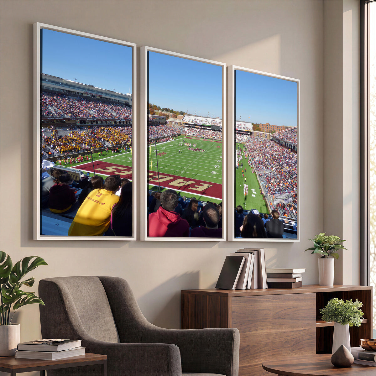 78117-MGV-CV-36X24 - Boston College Eagles Football Team Print - Boston Alumni Stadium Wall Art Canvas Print