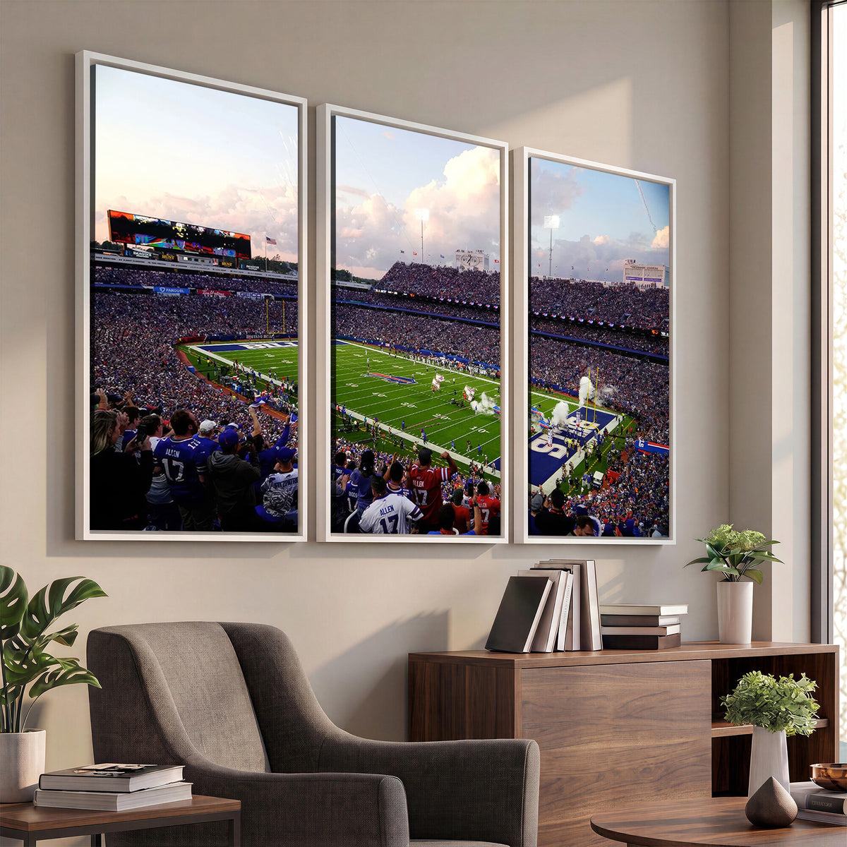 64066-MGV-CV-36X24 - Buffalo Bills Football Team Print - Buffalo Highmark Stadium Wall Art Canvas Print