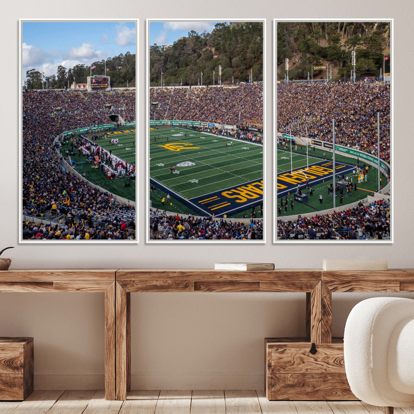 38054-MGV-CV-36X24-University of California Golden Bears Football Team Print - Berkeley California Memorial Stadium Art Canvas Print