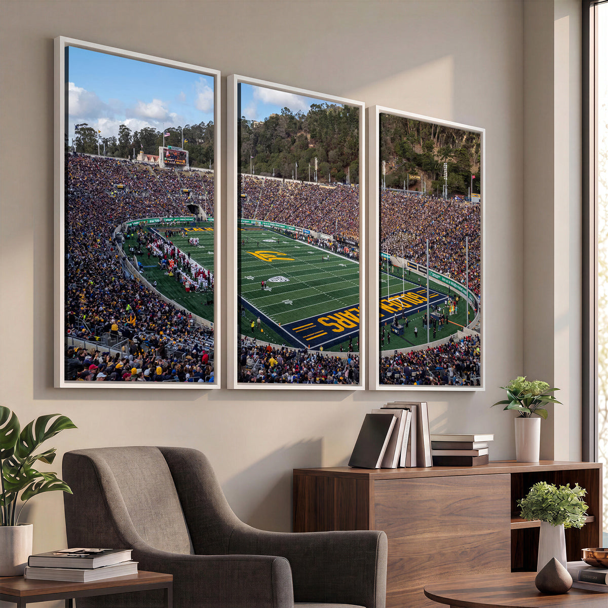 38054-MGV-CV-36X24 - University of California Golden Bears Football Team Print - Berkeley California Memorial Stadium Art