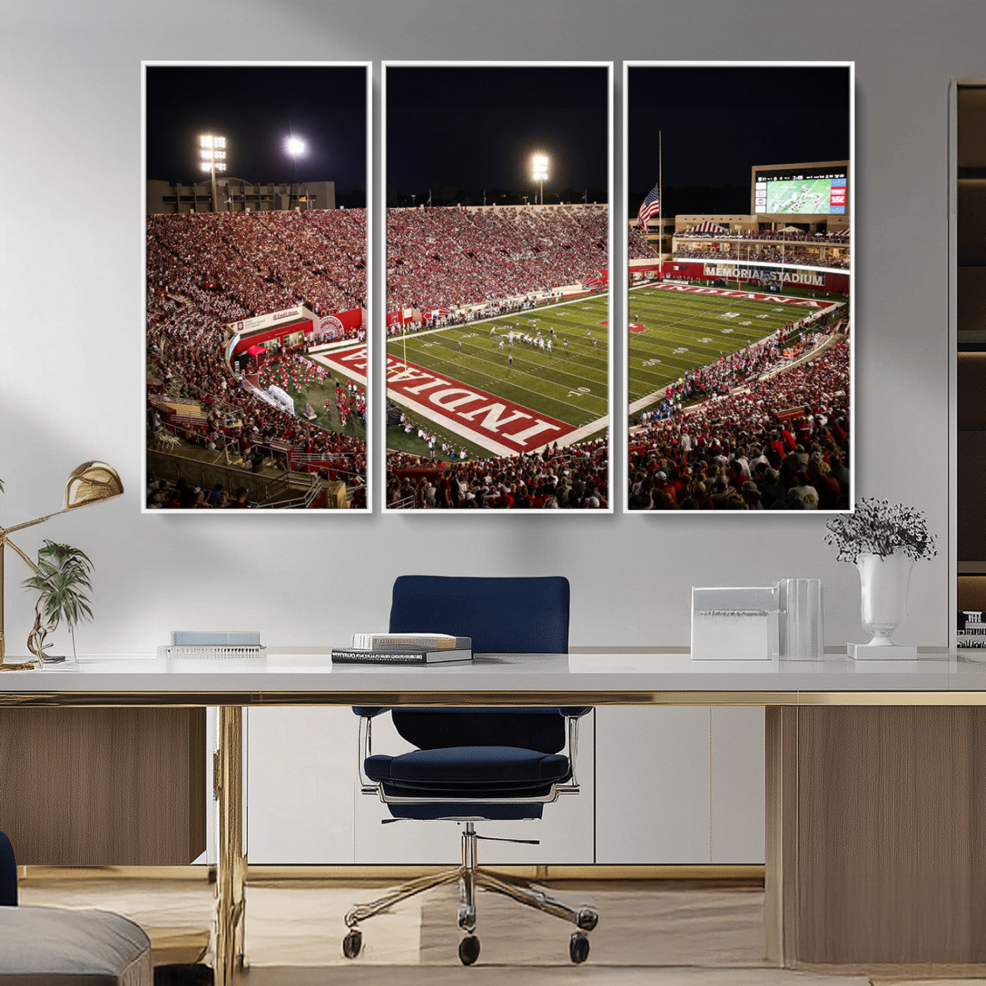 MGV-FC-48X32-3P - Indiana University Hoosiers Football Team Print Canvas