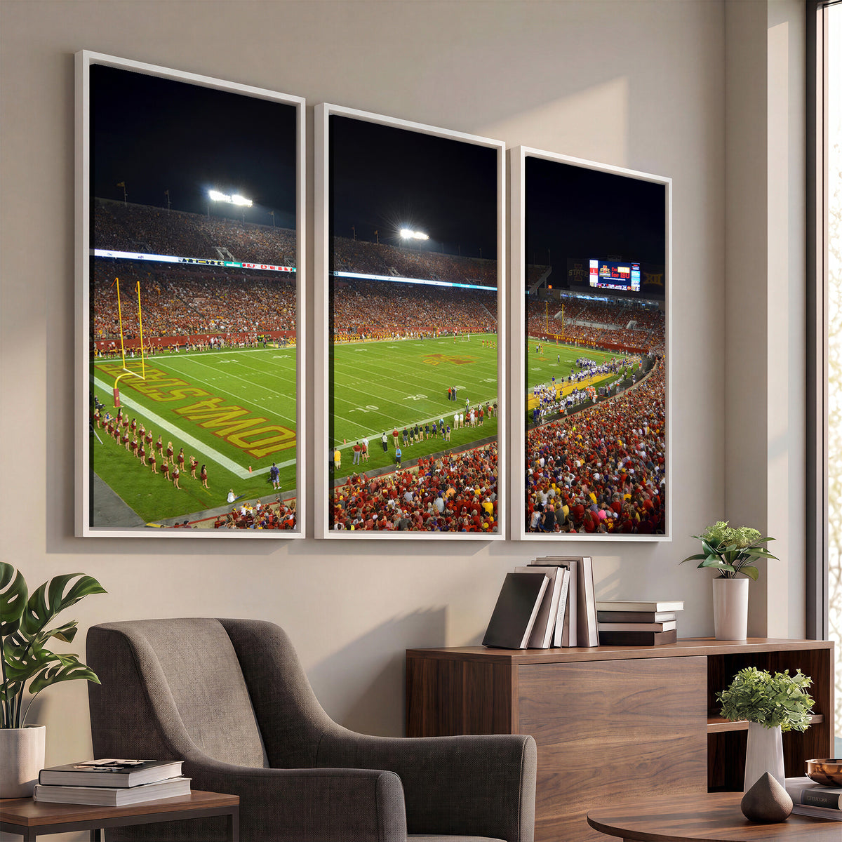 27211-MGV-CV-36X24 - Iowa State University Cyclones Football Team Print, Ames, Extra Large Game Room Wall Decor