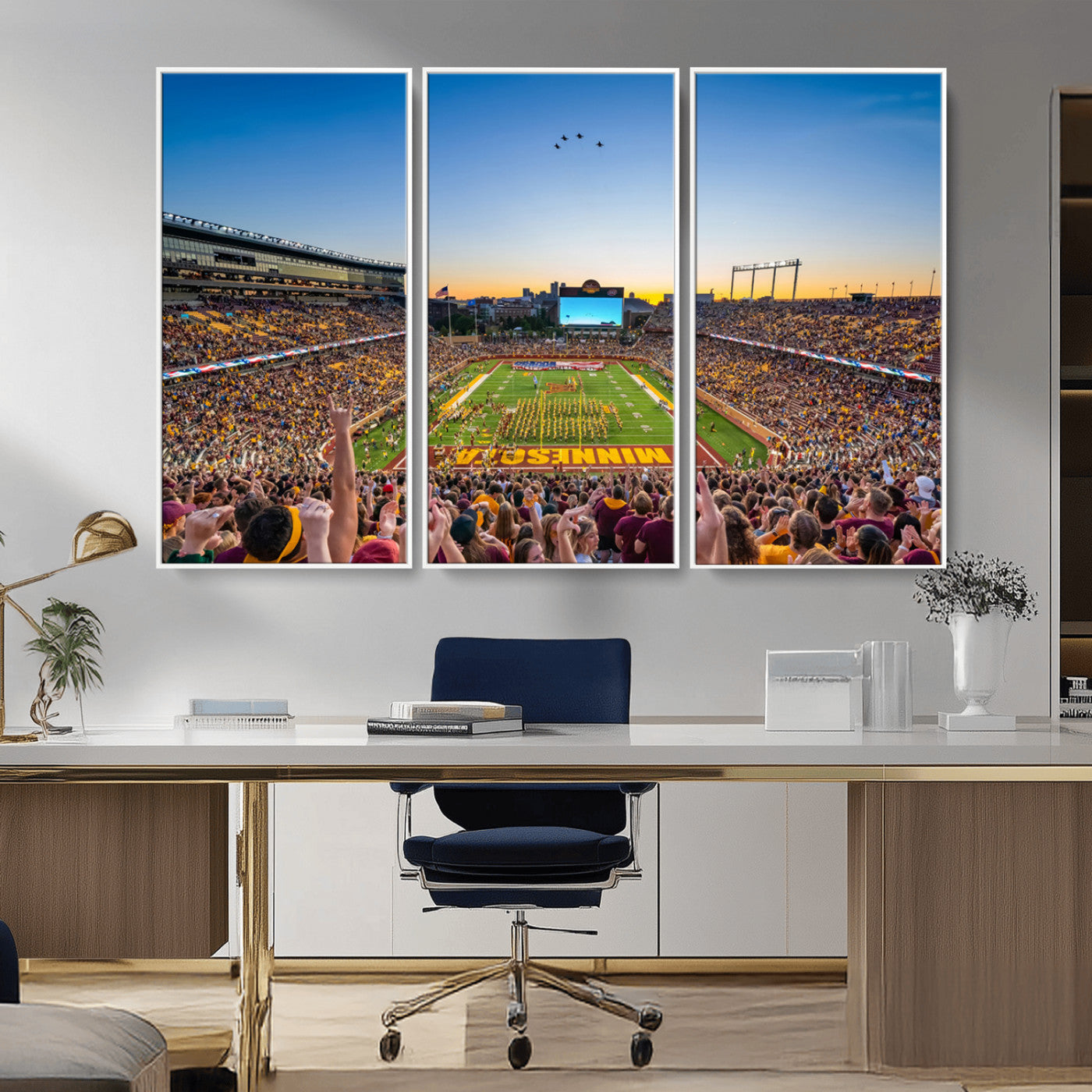 MGV-FC-48X32-3P - University of Minnesota Golden Gophers Art Print, Football Team Print - Minneapolis Huntington Bank