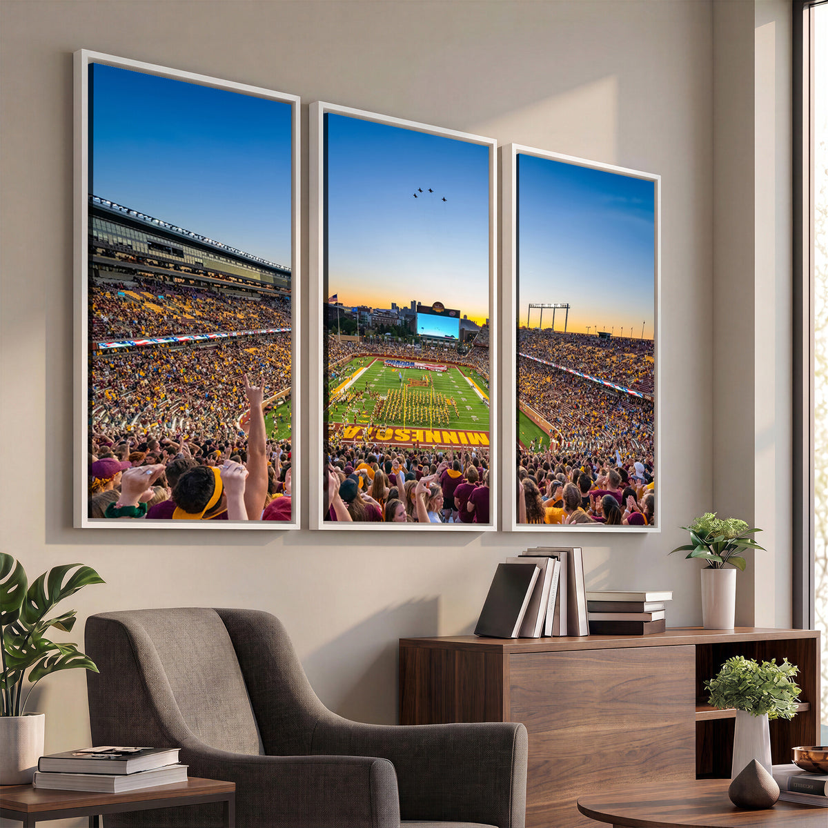 84421-MGV-CV-36X24 - University of Minnesota Golden Gophers Art Print, Football Team Print - Minneapolis Huntington Bank