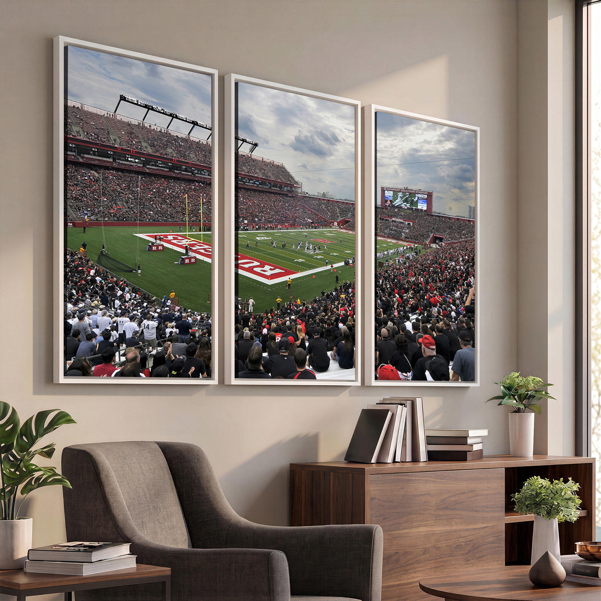 66777-MGV-CV-36X24 - Rutgers Scarlet Knights Football Team Print, SHI Stadium