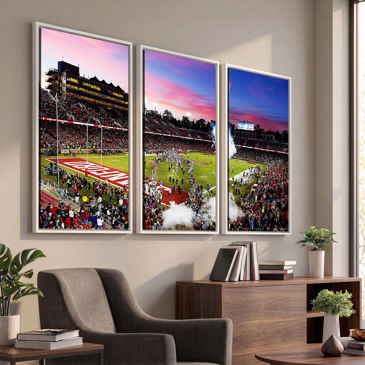 25557-PAN-FL-20X10 - Stanford University Cardinal Football Team Print - Stanford Stadium Wall Art Canvas Print