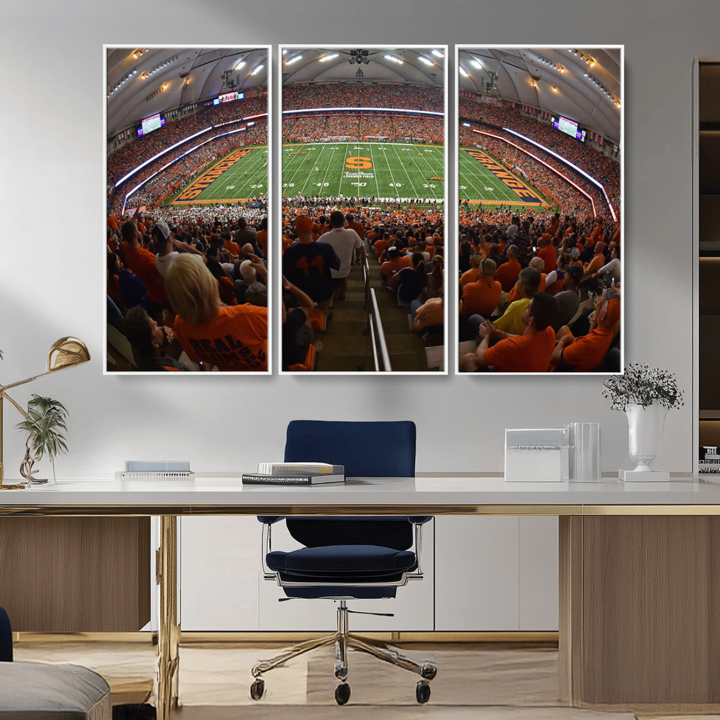 MGV-FC-48X32-3P - Syracuse University Orange Football Canvas Print, Football Team Print - Syracuse JMA Wireless Dome