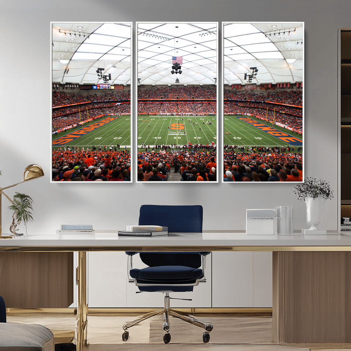 MGV-FC-48X32-3P - Syracuse University Orange Football Team Print - Syracuse JMA Wireless Dome Wall Art Canvas Print