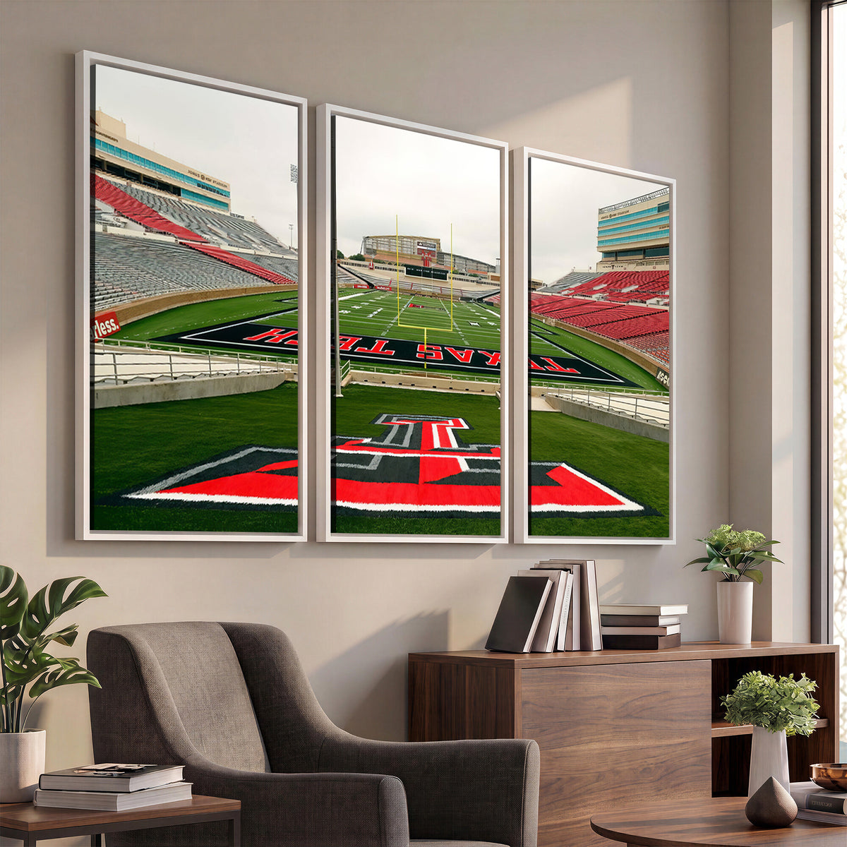 43169-PAN-FL-20X10 - Texas Tech Red Raiders Football Team Print - Lubbock Jones AT&T Stadium Wall Art Canvas Print
