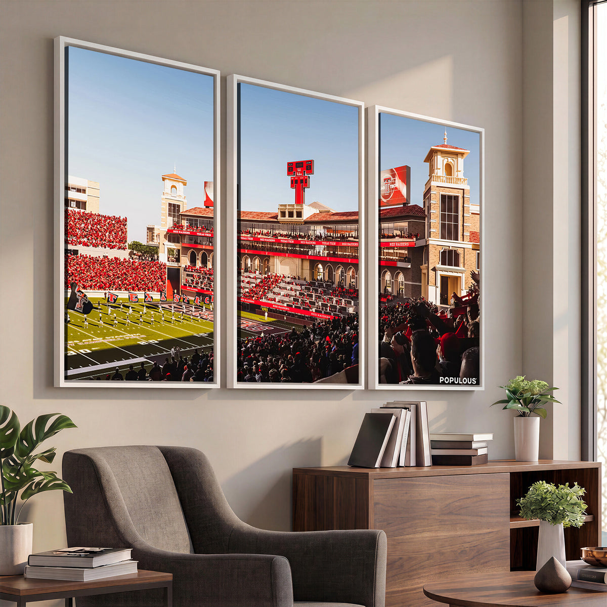 89744-PAN-FL-20X10 - Jones AT&T Stadium Texas Tech Red Raiders Wall Art | Large Att Stadium Canvas Print | College
