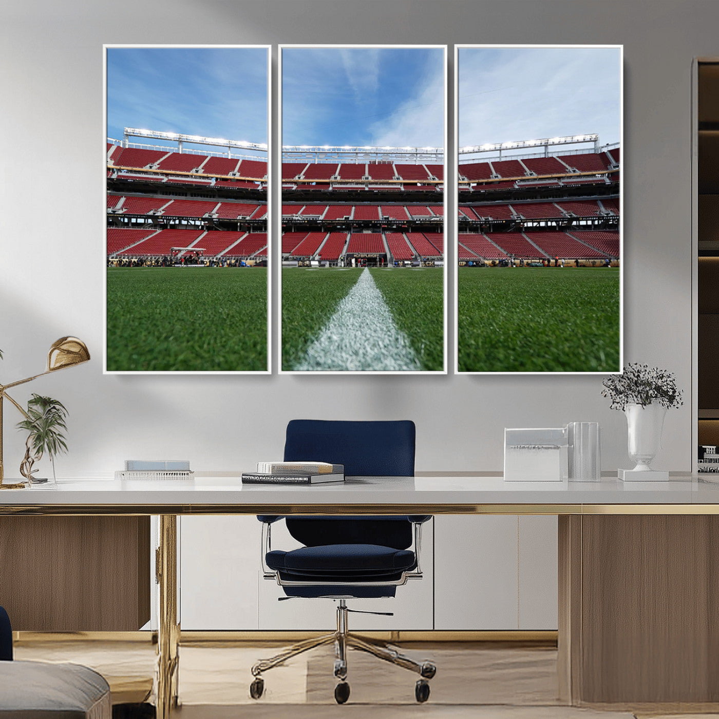 MGV-FC-48X32-3P - University of Tulsa Golden Hurricane Football Team Print - Tulsa H.A. Chapman Stadium Wall Art