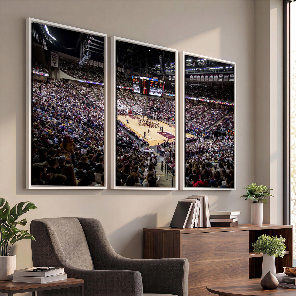 76876-MGV-CV-36X24 - University of Nebraska Cornhuskers Basketball Team Print - Lincoln Red Arena Wall Art Canvas Print