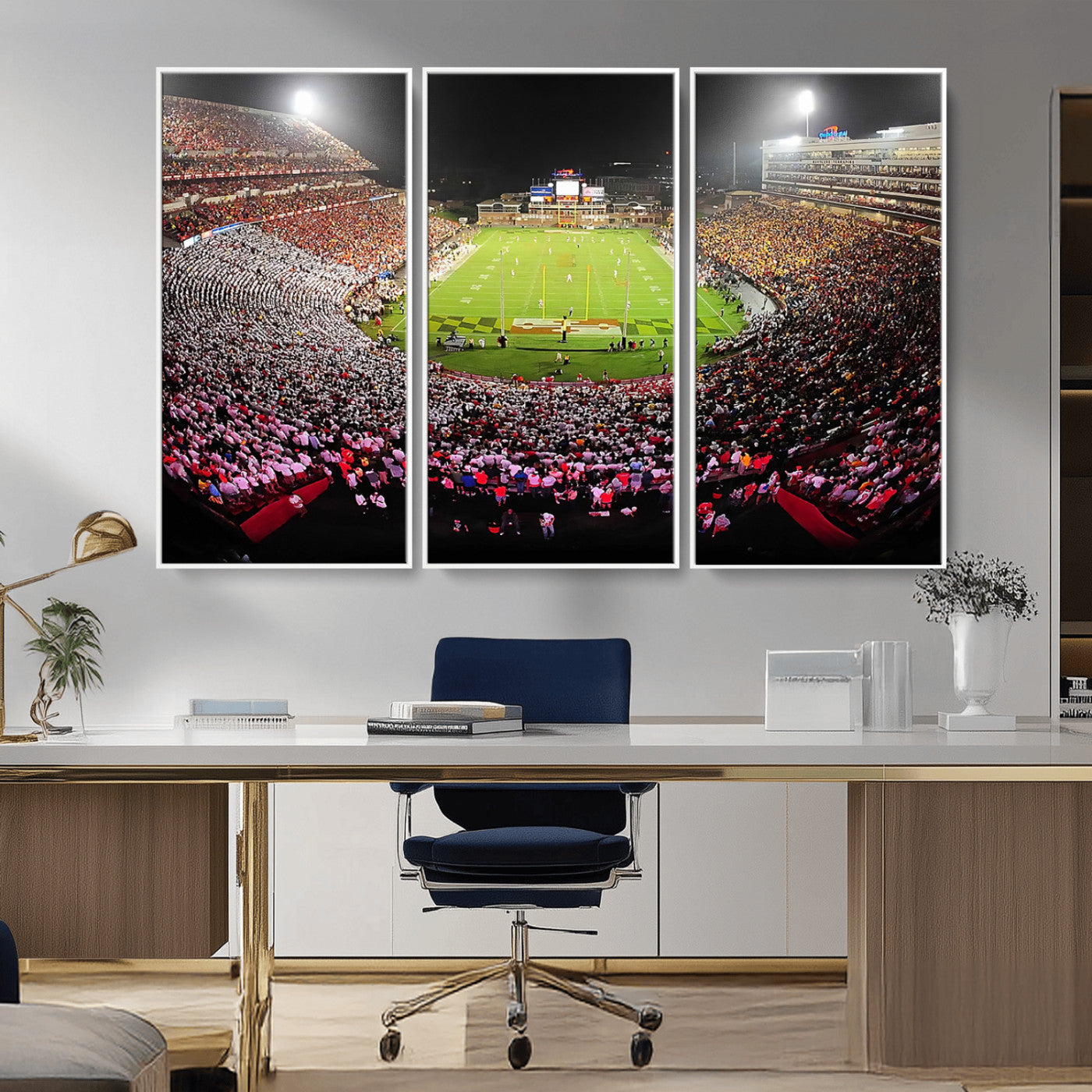 MGV-FC-48X32-3P - University of Maryland Terrapins Football Team Print - College Park SECU Stadium Wall Art Canvas