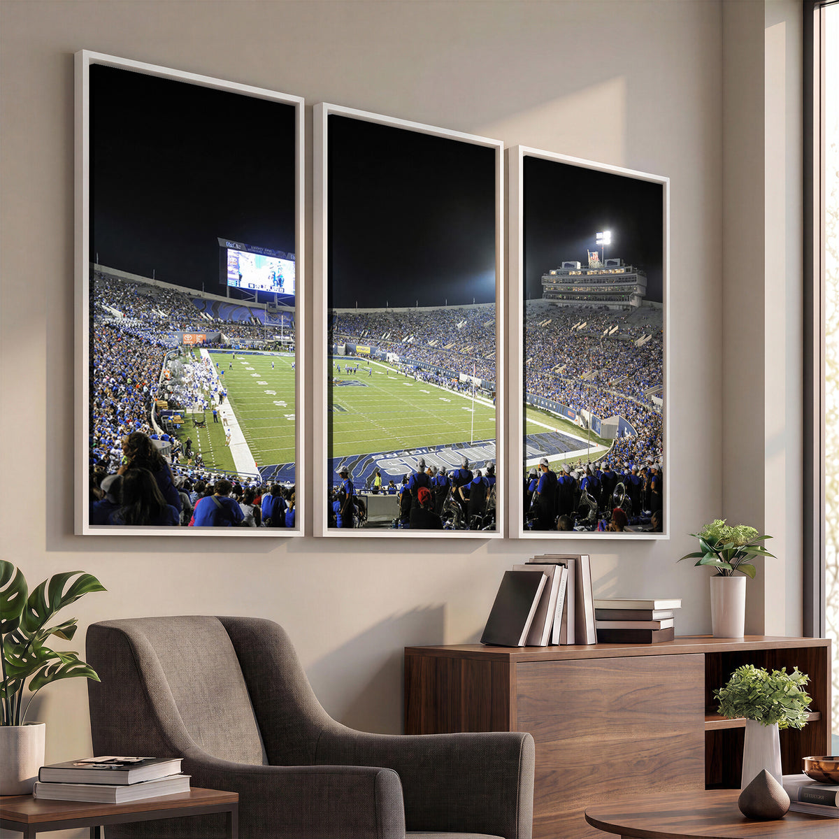 10894-PAN-FL-20X10 - University of Memphis Tigers Football Team Print - Memphis Simmons Bank Liberty Stadium Wall Art