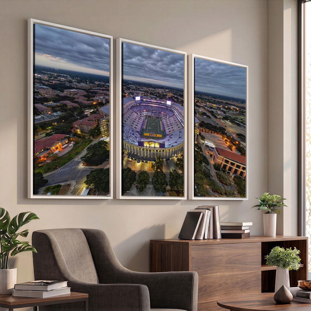77405-MGV-CV-36X24 - The Louisiana State University Tigers Football Team Print