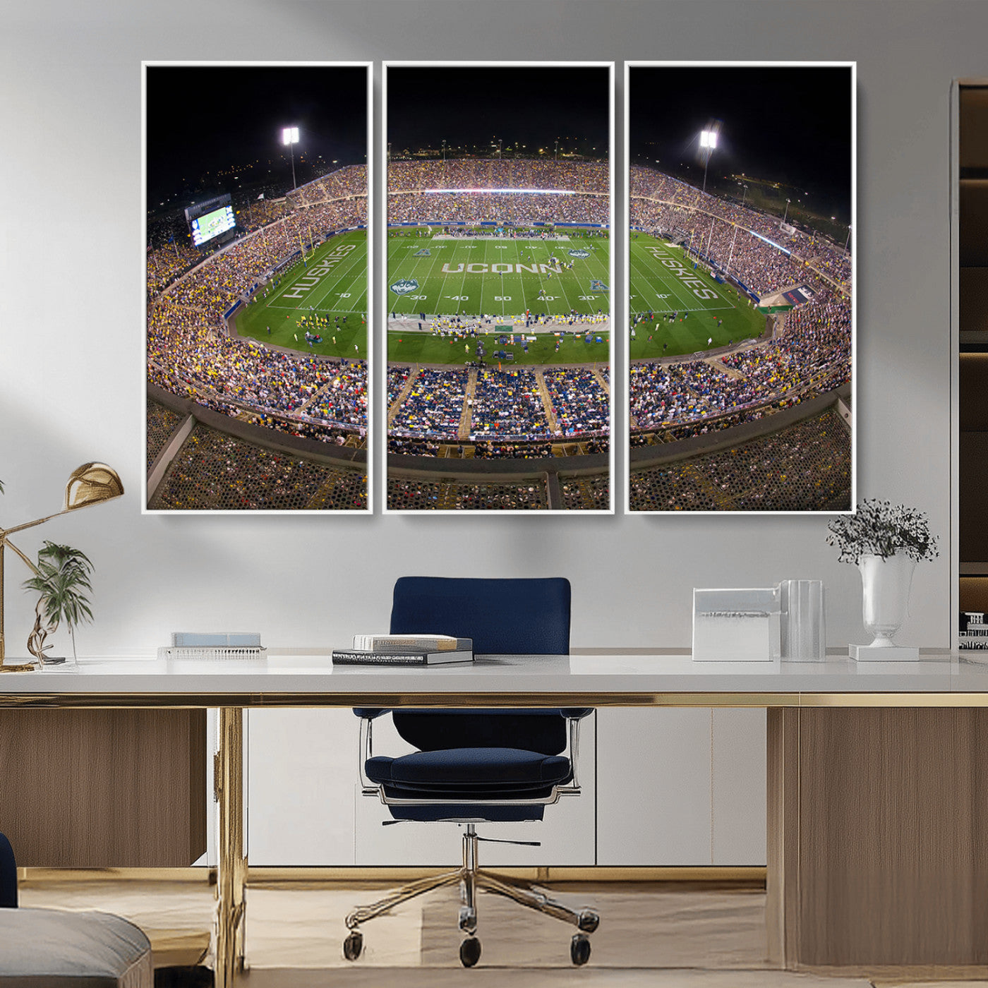 MGV-FC-48X32-3P - The University of Connecticut UCONN Huskies Football Team Print - East Hartford Pratt & Whitney