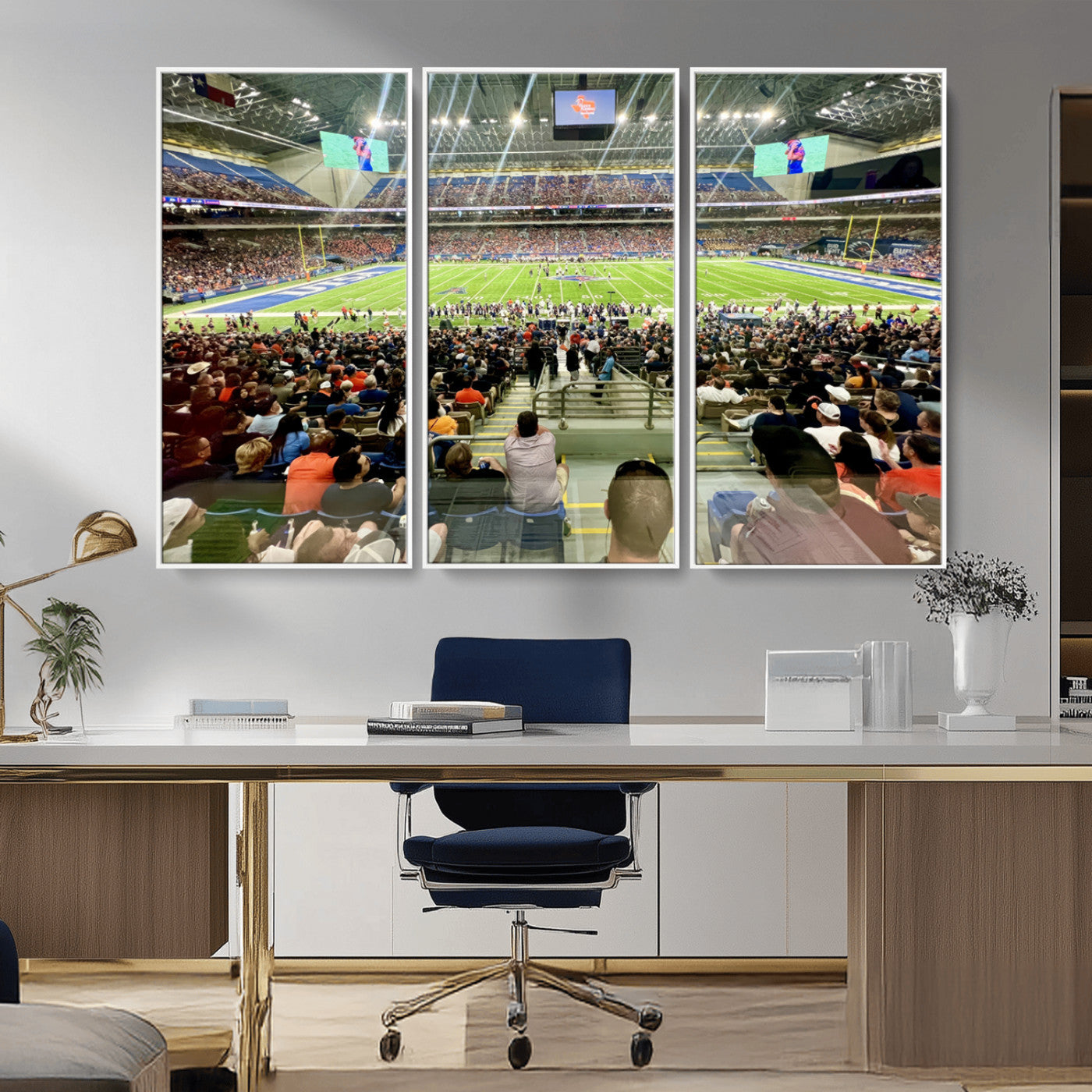 MGV-FC-48X32-3P - The University of Texas at San Antonio Roadrunners Football Team Print - San Antonio Alamodome Wall