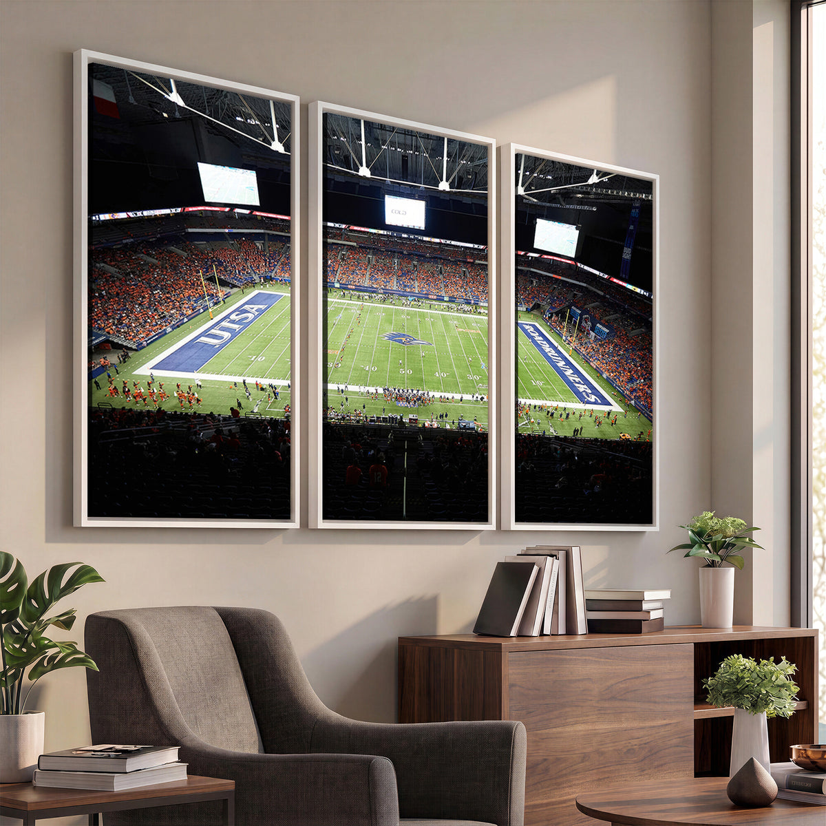 98617-MGV-CV-36X24 - The University of Texas at San Antonio Roadrunners Football Team Print, San Antonio Alamodome