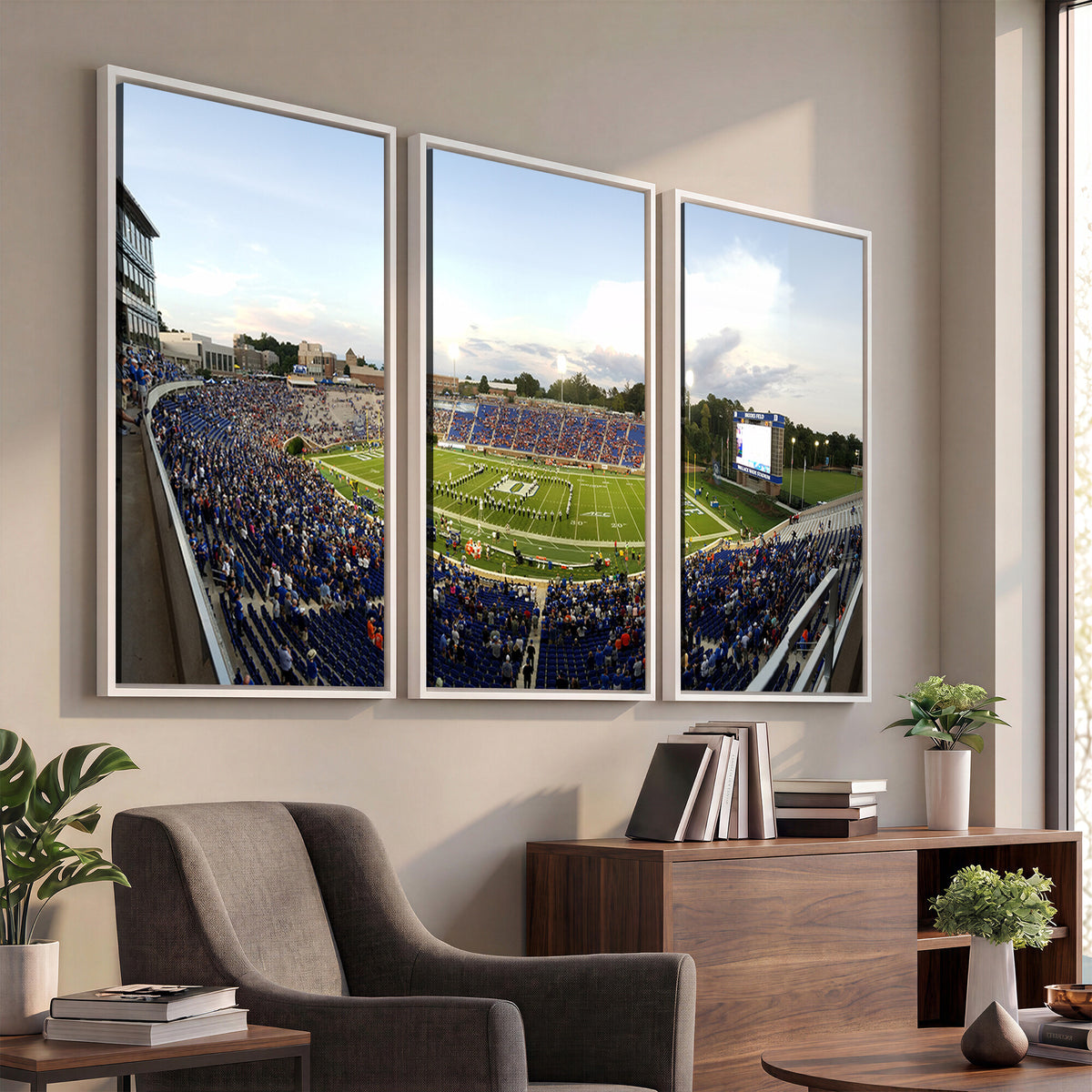 44850-MGV-CV-36X24 - The Duke University Blue Devils Football Team Print, Durham