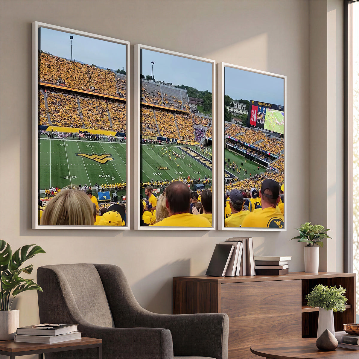 18056-MGV-CV-36X24 - Puskar Stadium Canvas Print Wall Art, Morgantown Print
