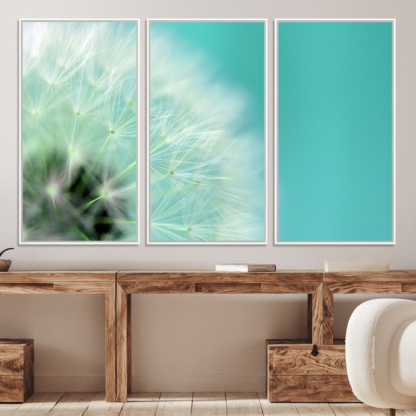 26056-MGV-CV-36X24-DANDELION Flower Wall Art Canvas Print, Canvas Dandelion Floral Wall Art
