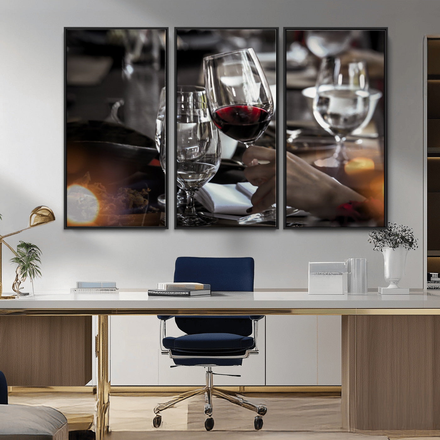 MGV-FC-48X32-3P - Red Wine and Glass Canvas Print