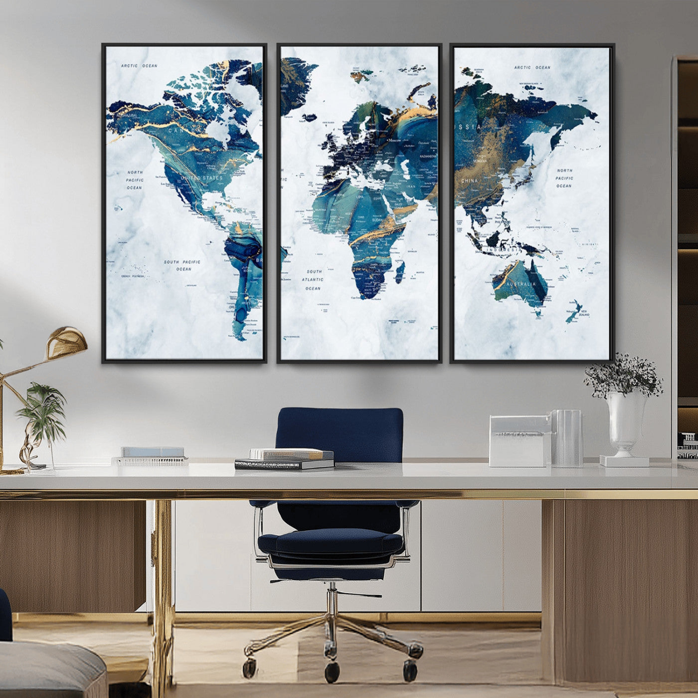 MGV-FC-48X32-3P - Push Pin World Map Canvas Print – Framed Wall Art for Couples to Track Their Travels – Anniversary