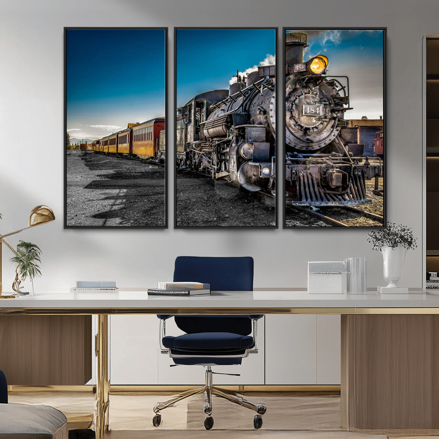 MGV-FC-48X32-3P - Train Wall Art Canvas Print