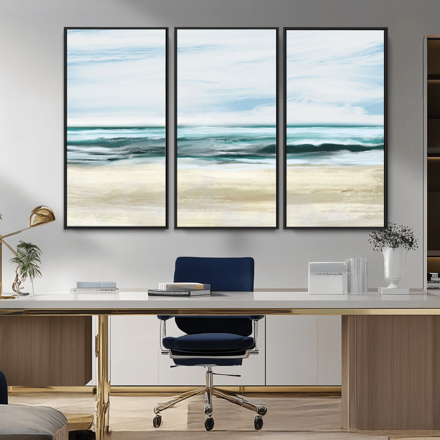 -Ocean Abstract Wall Art Canvas Print