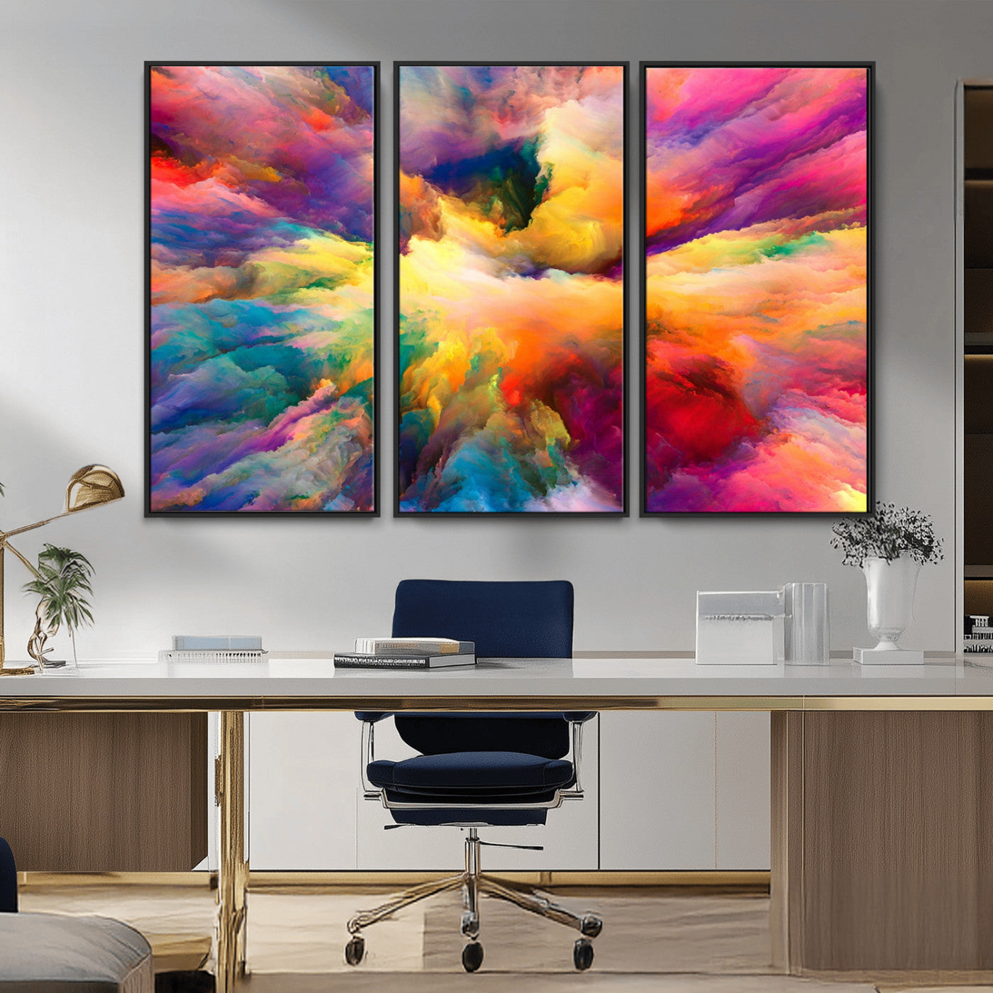 MGV-FC-48X32-3P - Blazing Vibrant Colors Cloud-like Wall Art Canvas Print