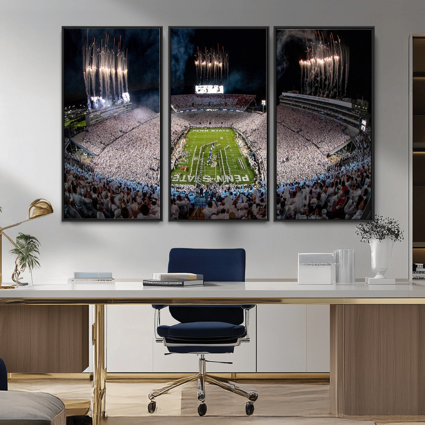 MGV-FC-48X32-3P - Penn Stadium Football Wall Art Canvas Print, Pennsylvania University Football Stadium