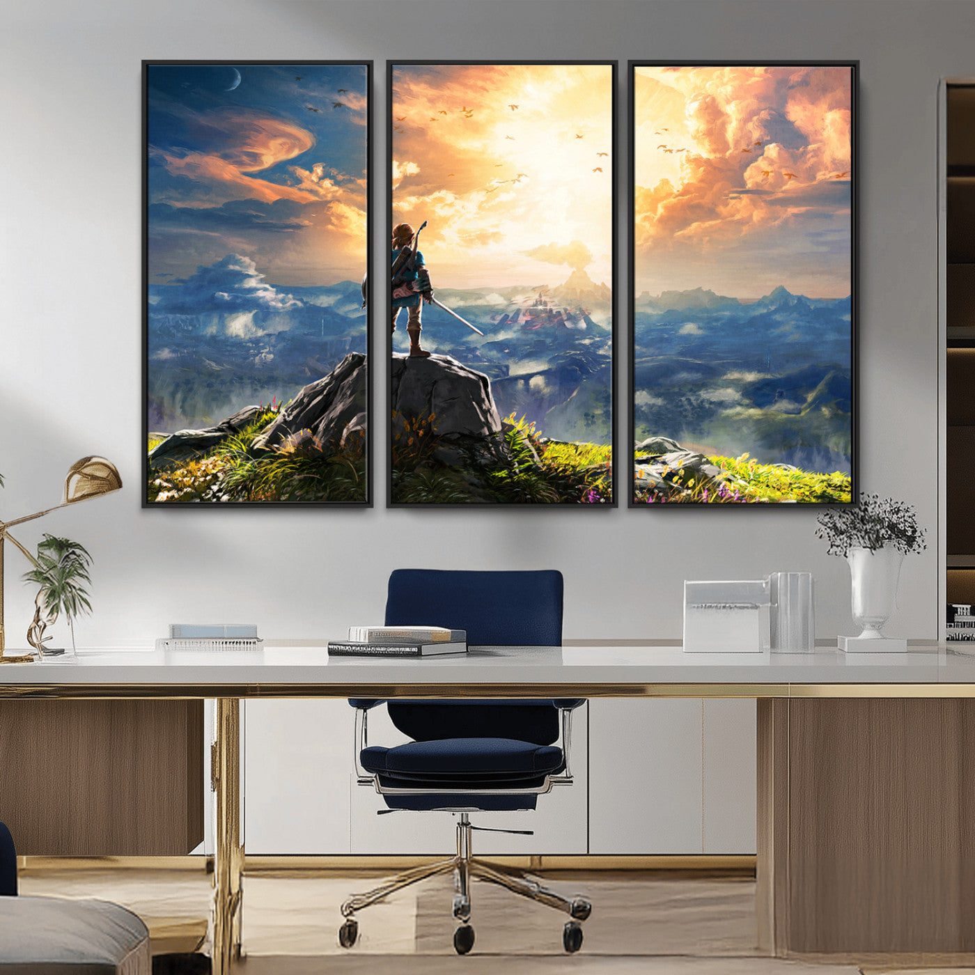 MGV-FC-48X32-3P - Legend of Zelda Breath of the Wild Game Wall Art Canvas, Legend of Zelda Canvas Print