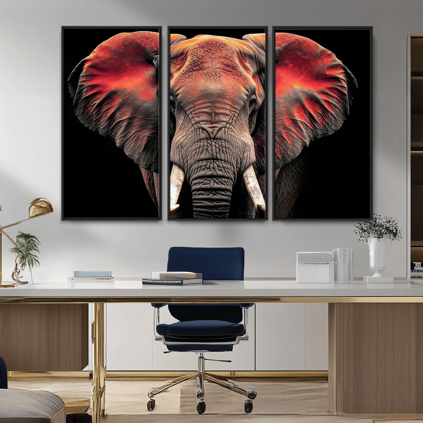 -Elephant Wall Art Canvas Print