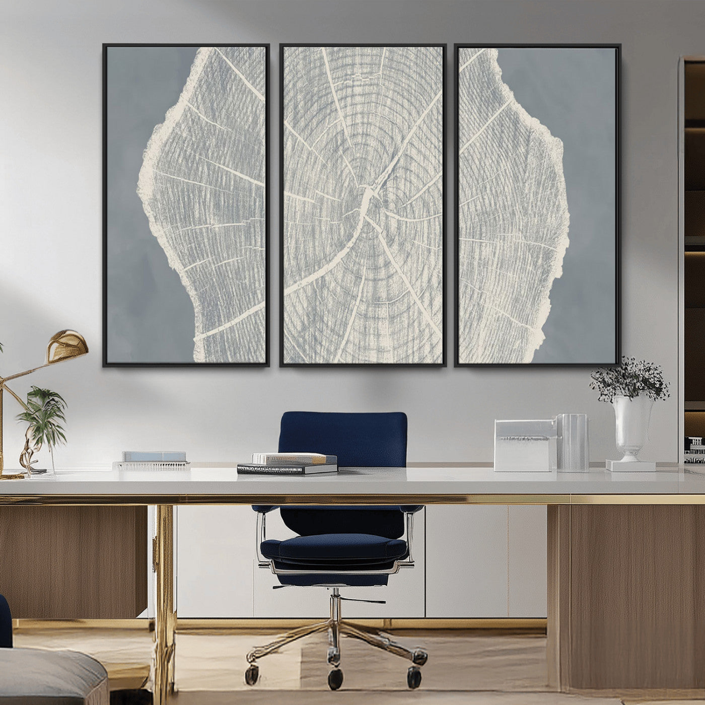-Abstract Tree Ring Wall Art Canvas Print – Nature-Inspired, Ready to Hang, Modern Home Decor