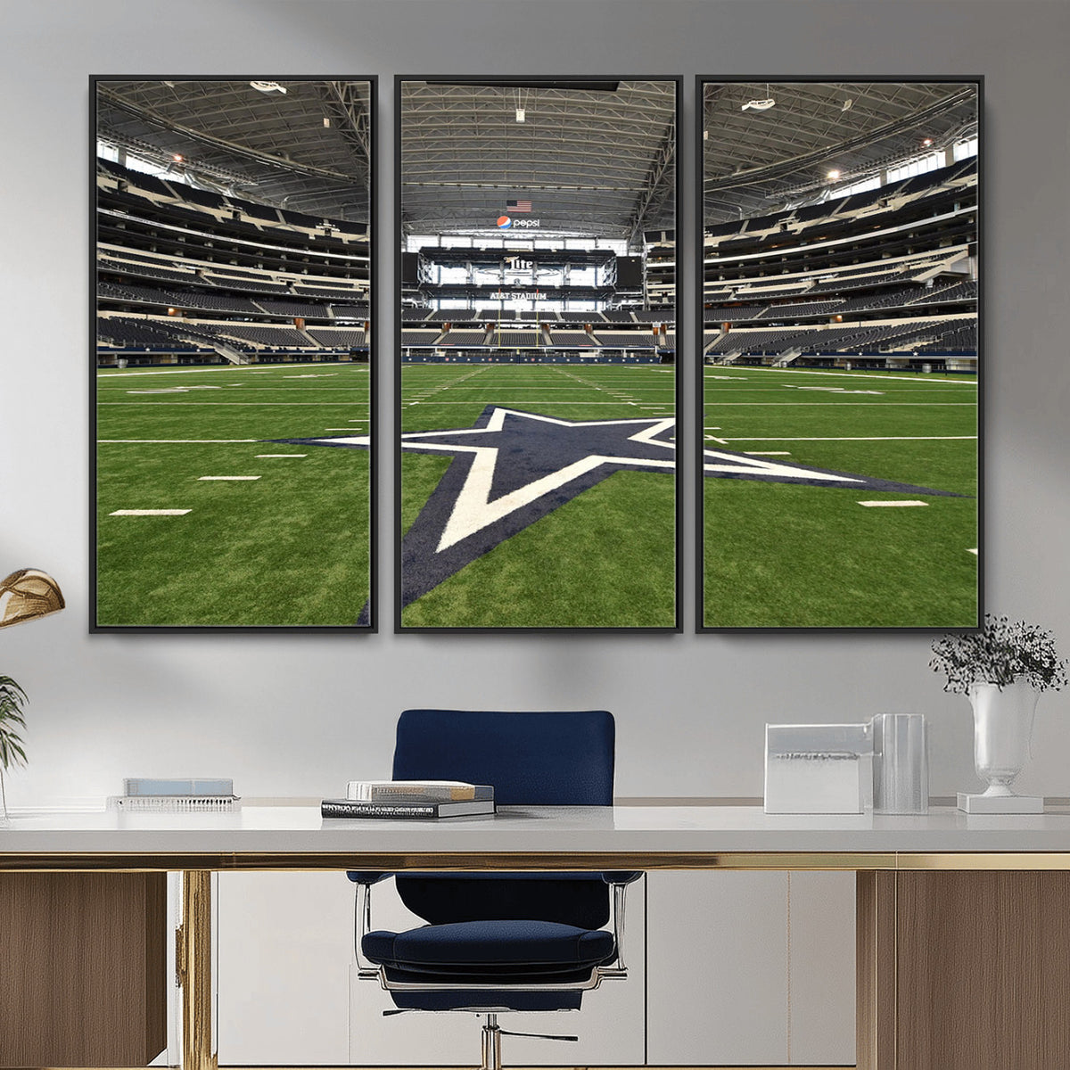 14834-MGV-CV-36X24 - Dallas Cowboys Football Team Print - Arlington AT&T Stadium