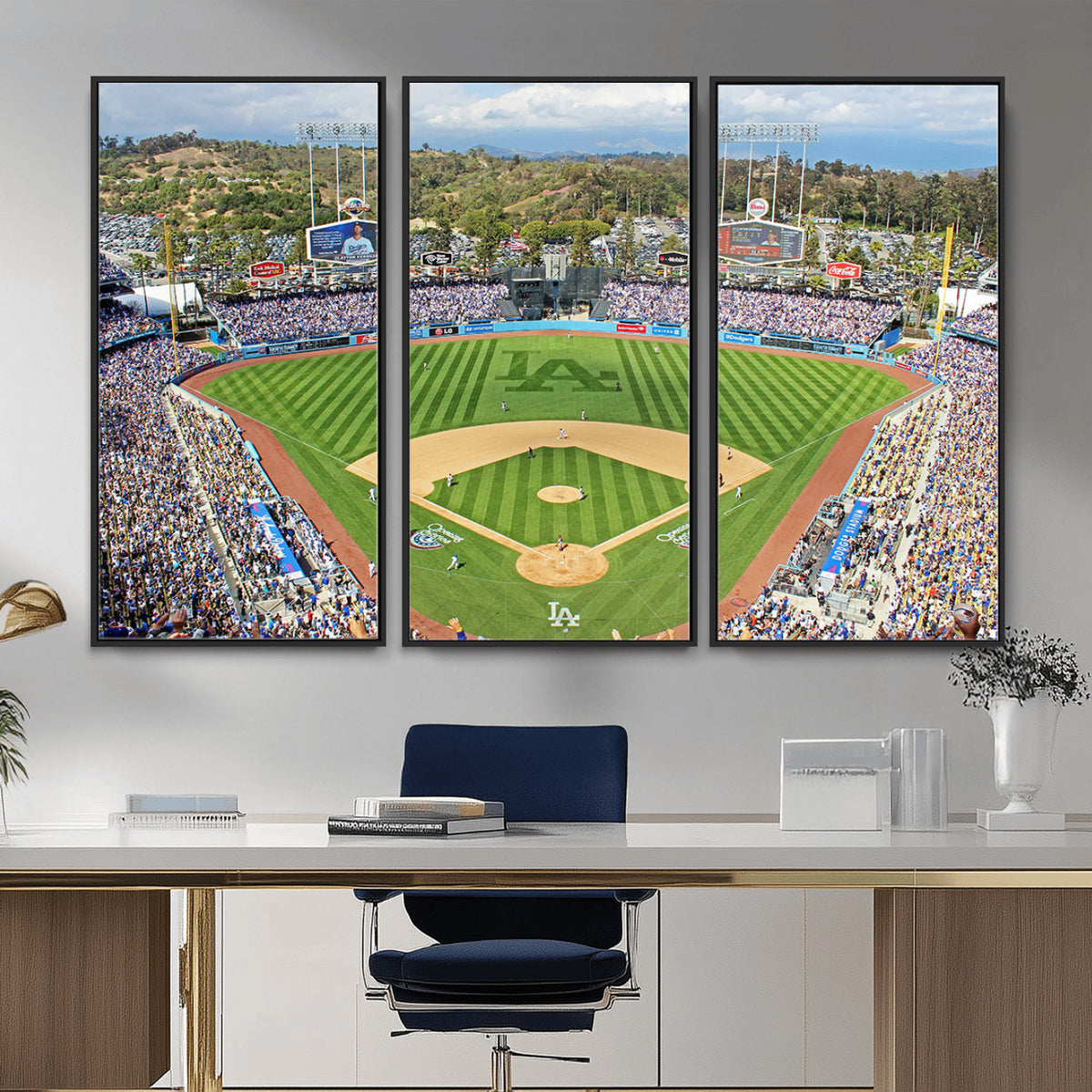 34760-MGV-CV-36X24 - Citi Field Wall Art Print | 3-Panel New York Mets Baseball Stadium Canvas Print