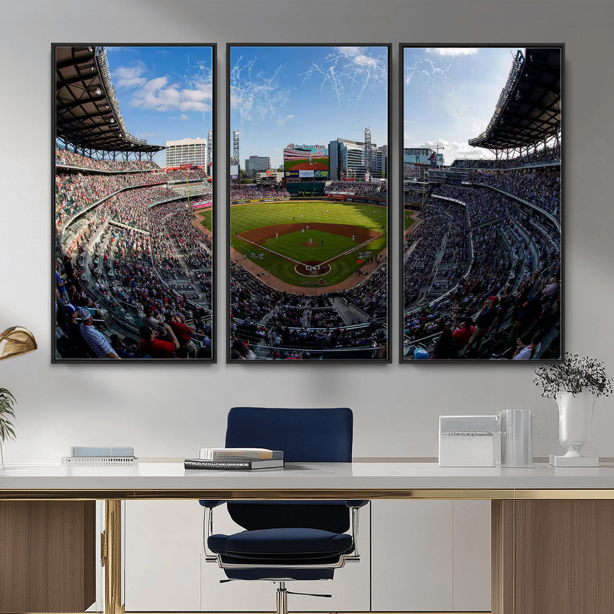 78608-MGV-CV-36X24 - Truist Park Stadium Canvas Wall Art, Atlanta Braves Game Day Decor