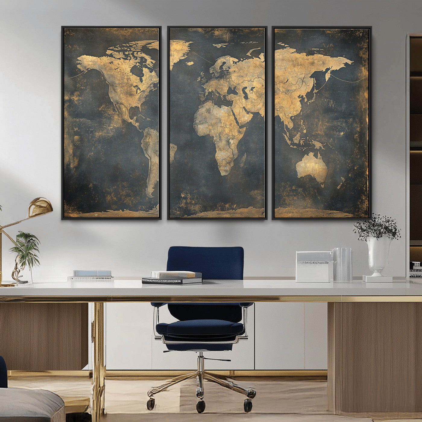 MGV-FC-48X32-3P - Push Pin World Map Canvas Print – Framed Wall Art for Couples to Track Their Travels – Anniversary