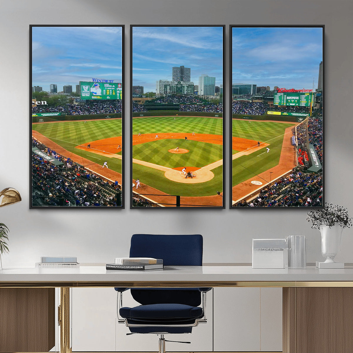 86839-MGV-CV-36X24 - Wrigley Field Chicago Cubs Panoramic Canvas Print