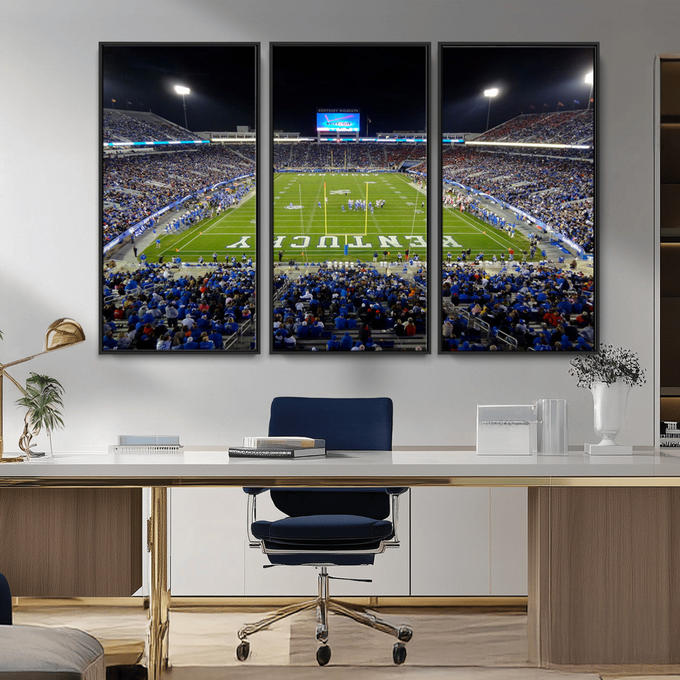 MGV-FC-48X32-3P - Kroger Field Canvas Wall Art - Kentucky Stadium Wall Art Print - Sunset Football Stadium Wall Decor