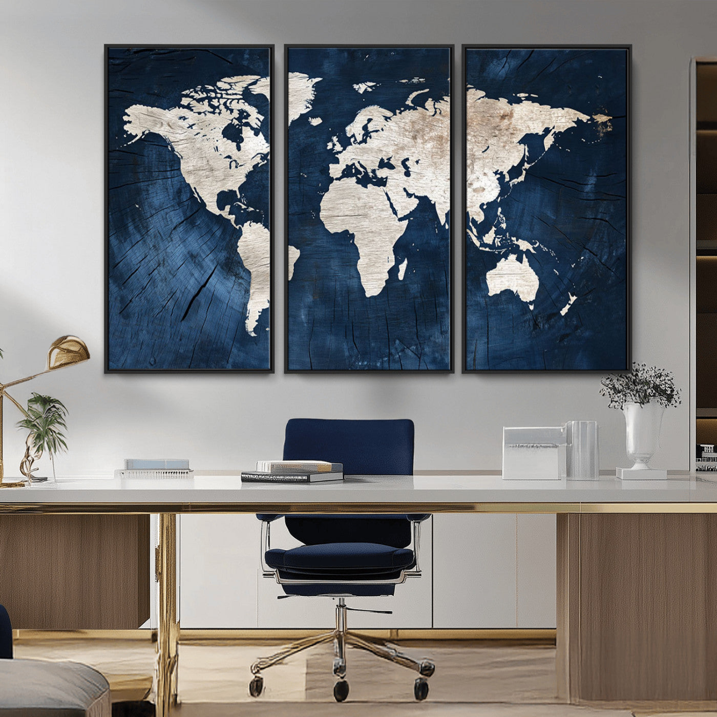 MGV-FC-48X32-3P - Push Pin World Map Canvas Print – Framed Wall Art for Couples to Track Their Travels – Anniversary