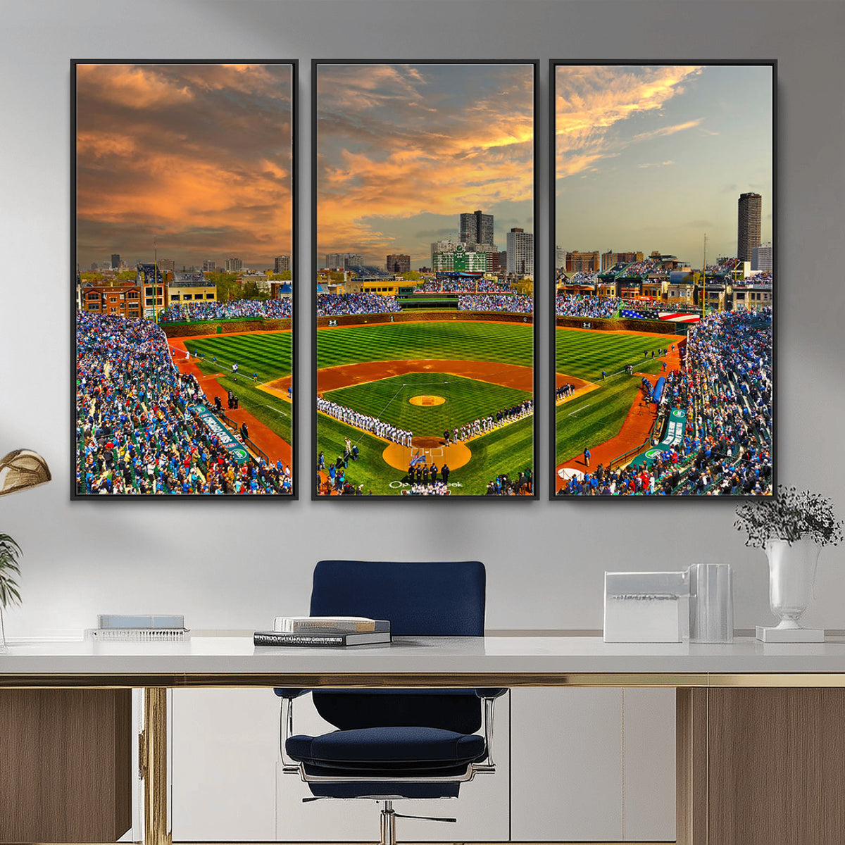 45635-MGV-CV-36X24 - Chicago Wrigley Field Wall Art Canvas Print