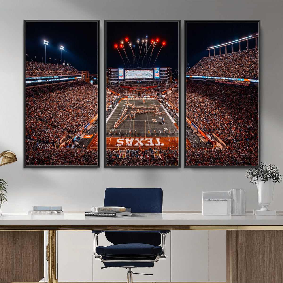 58778-PAN-FL-20X10 - Darrell K Royal Memorial Stadium | Texas Longhorns | Print Decor Wall Art Design for Home & Office Decoration