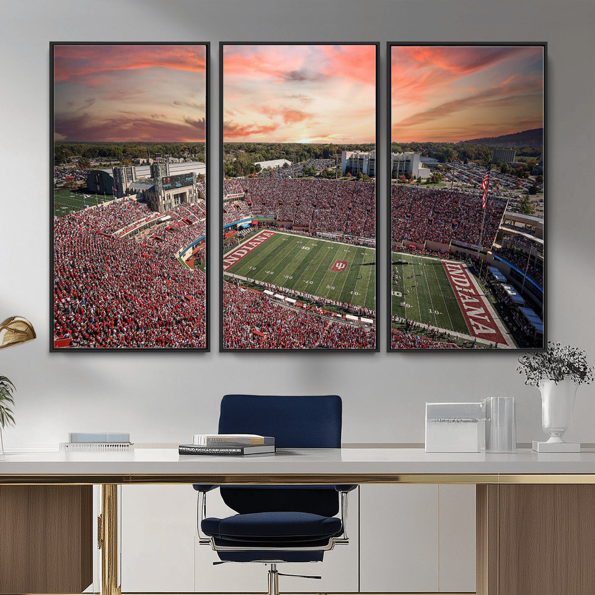 51135-MGV-CV-36X24 - Indiana Memorial Stadium Wall Art Canvas Print